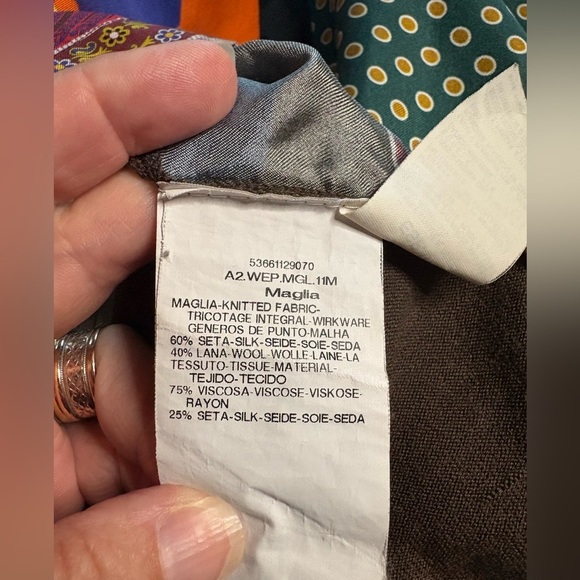 MaxMara Weekend- Multicolor Floral Sweater Silk Tunic. Size M - Picture 4 of 10